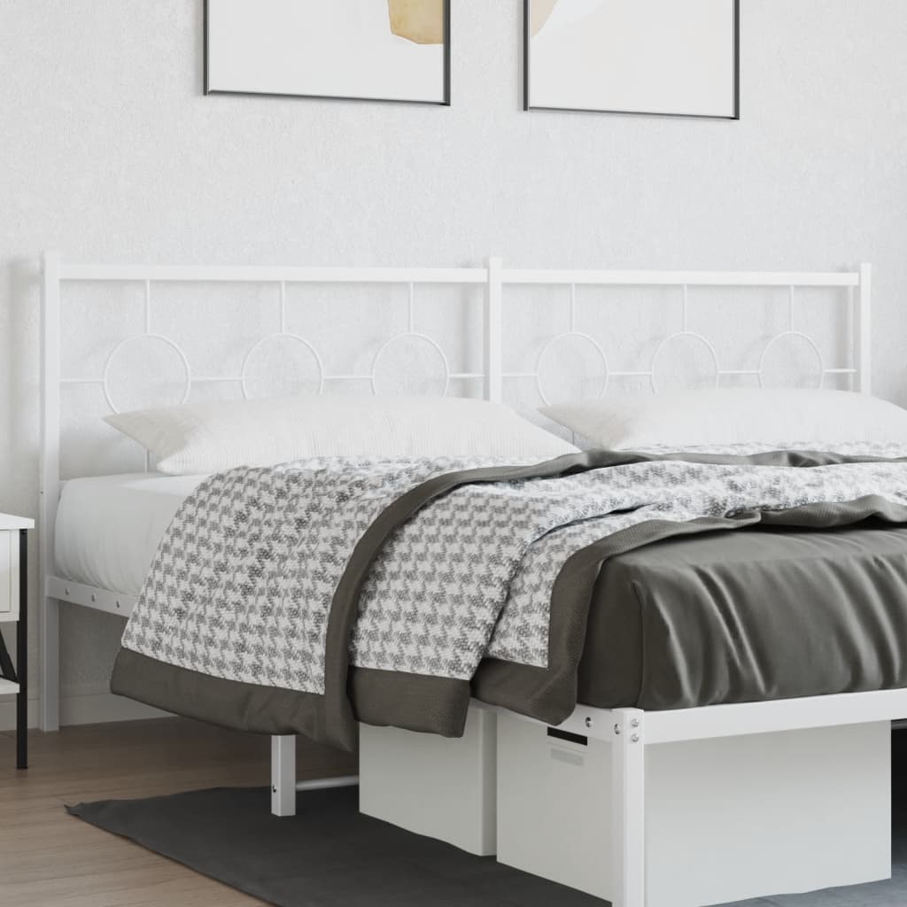 vidaXL Vervangend hoofdbord 75 cm metaal zwart