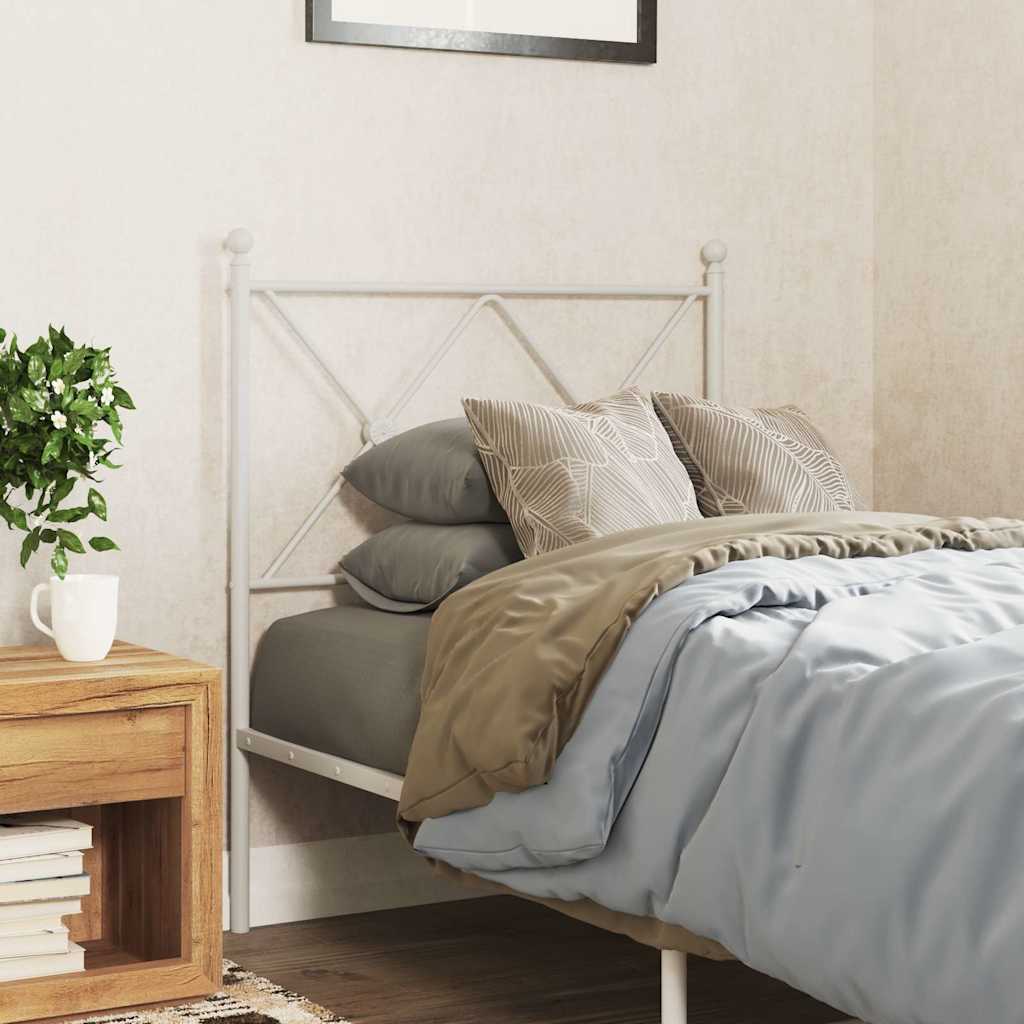 vidaXL Replacement Headboard 75 cm Metal Black