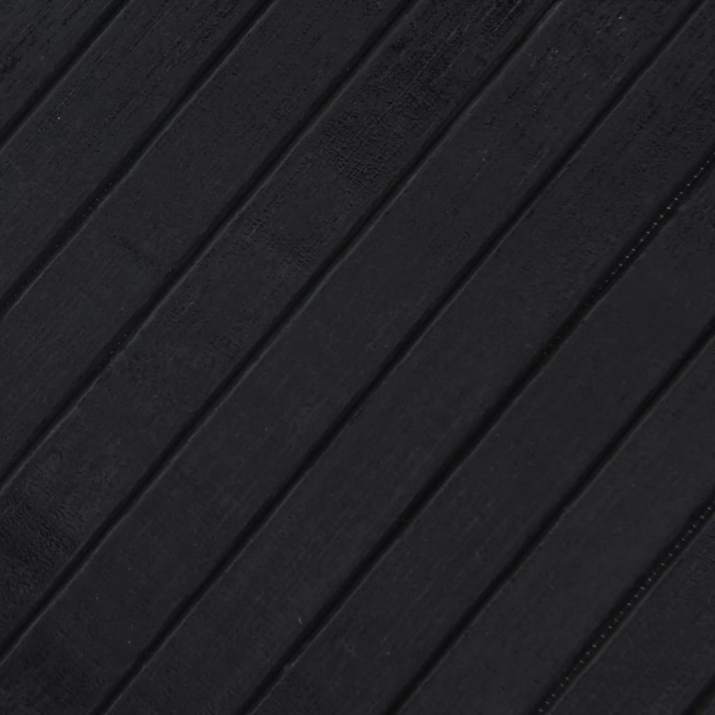 vidaXL Vloerkleed rechthoekig 60x100 cm bamboe zwart