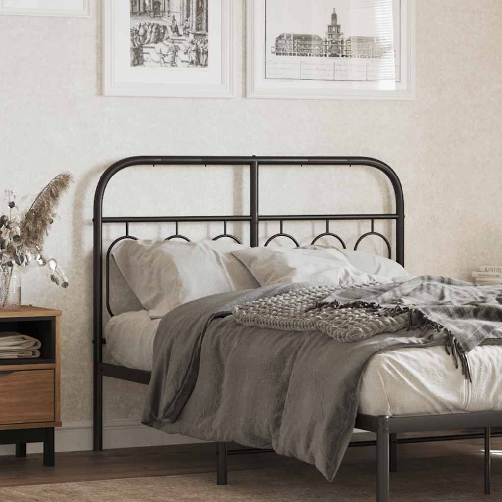 vidaXL Replacement Headboard 75 cm Metal Black