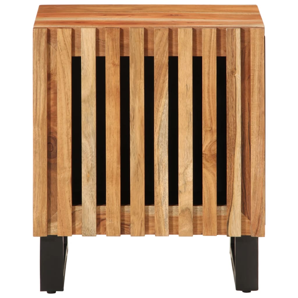 vidaXL Nachtkastje 40x34x46 cm massief ruw mangohout