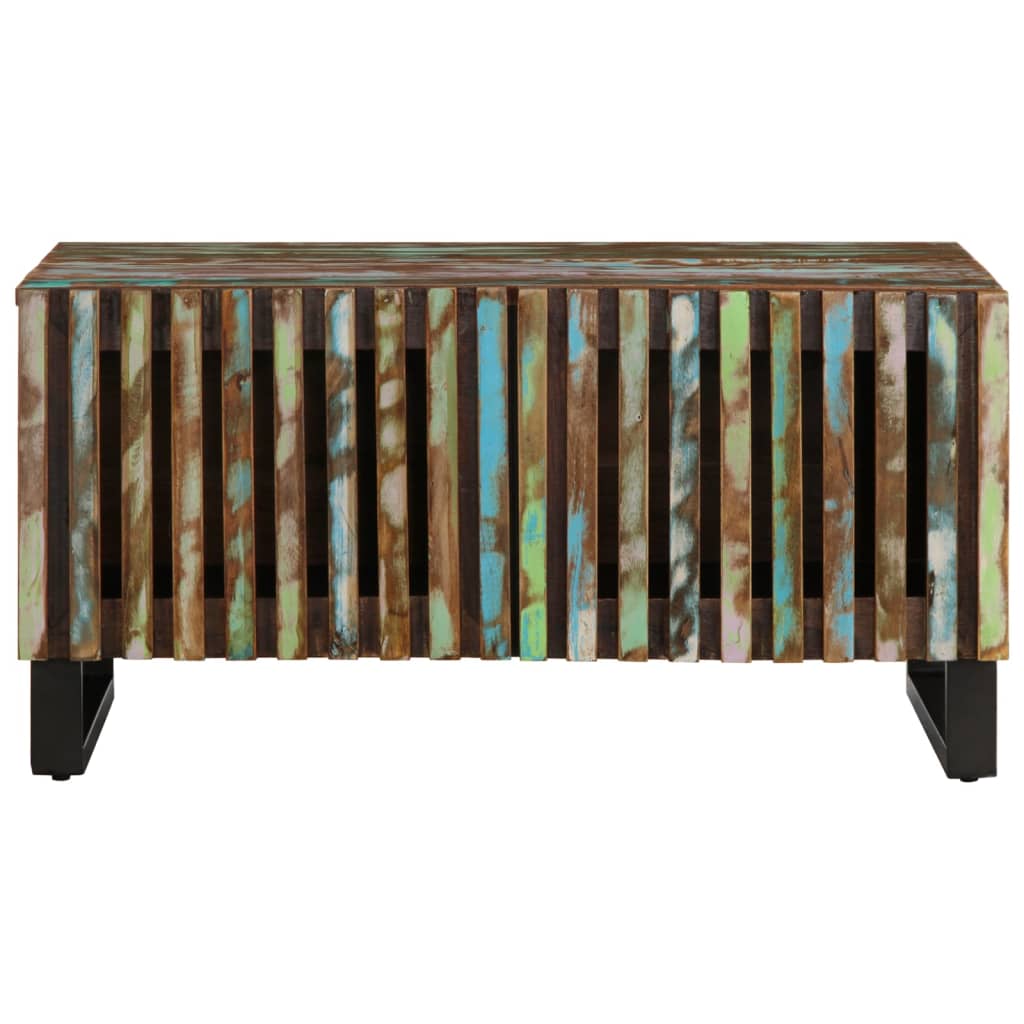 vidaXL Salontafel 80x51x40 cm massief mangohout wit