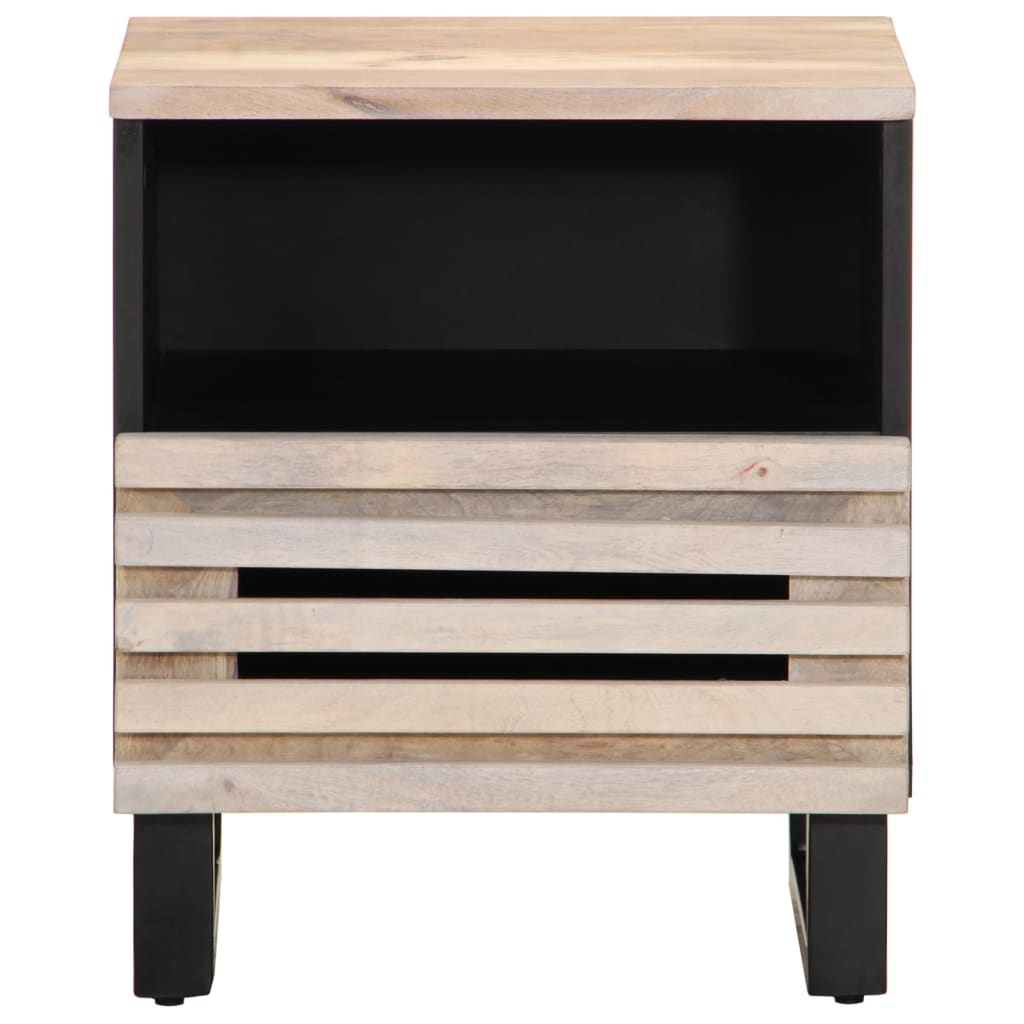 vidaXL Bedside Cabinets 2 pcs 40x34x46 cm solid rough mango wood
