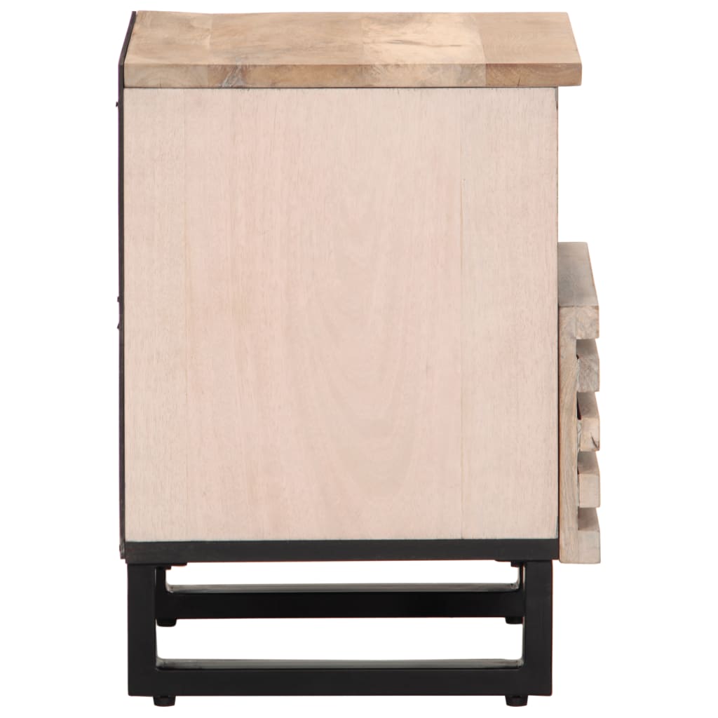 vidaXL Bedside Cabinets 2 pcs 40x34x46 cm solid rough mango wood