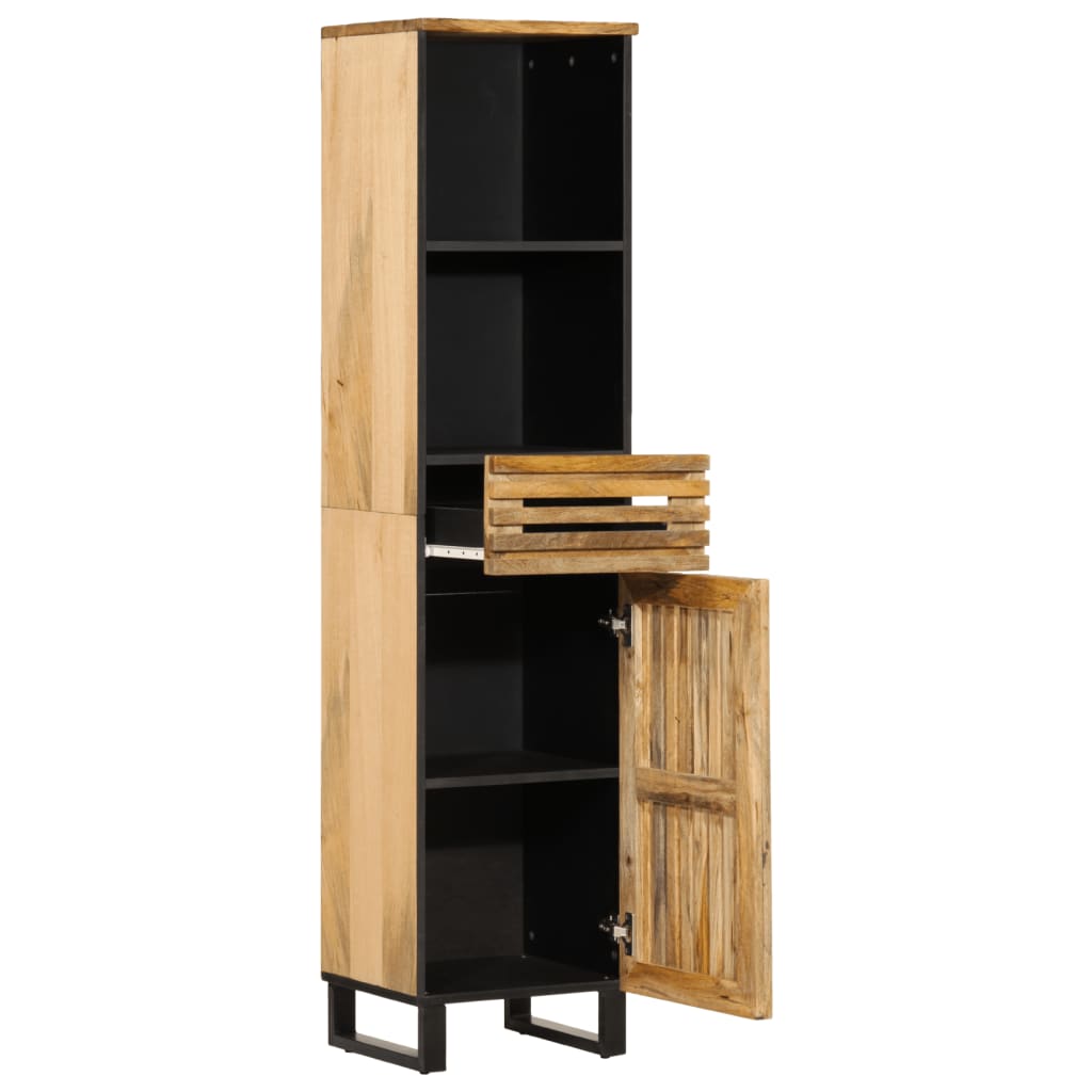vidaXL Dressoir 38x34x160 cm massief ruw mangohout