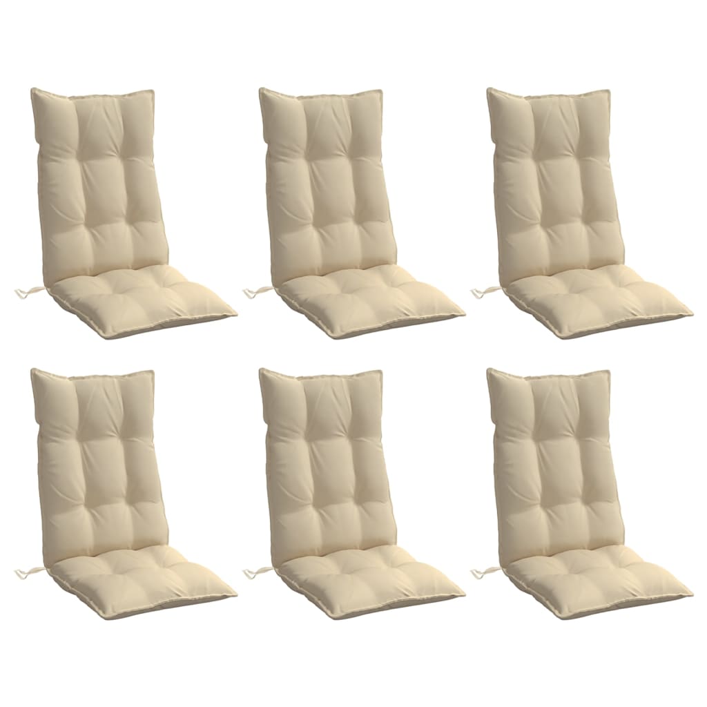 vidaXL Stoelkussens 2 st hoge rug oxford stof antracietkleurig