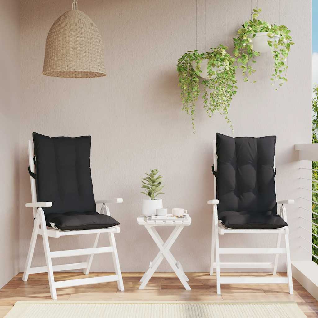 vidaXL Stoelkussens 2 st hoge rug oxford stof antracietkleurig