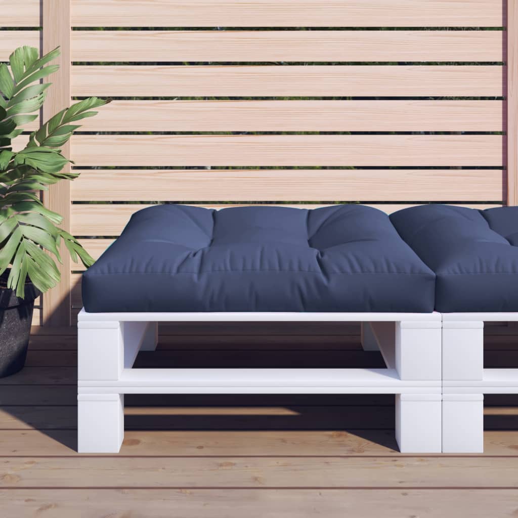 vidaXL Palletkussen 50x50x12 cm stof antracietkleurig