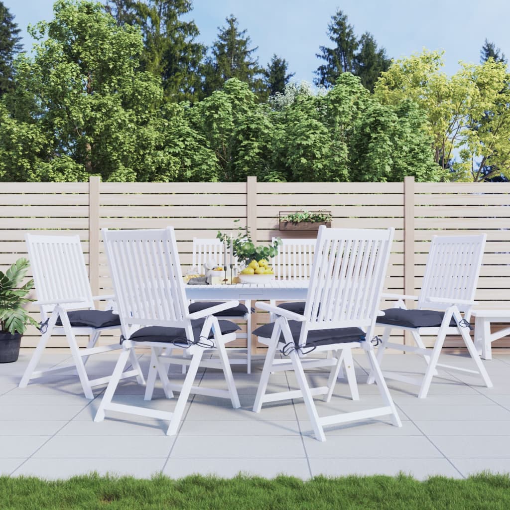 vidaXL Stoelkussens 2 st 40x40x7 cm oxford stof antracietkleurig