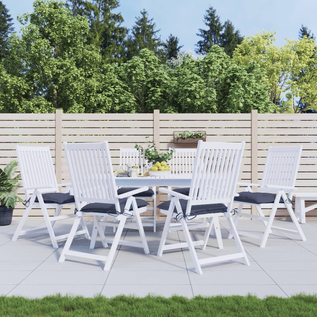 vidaXL Stoelkussens 2 st 40x40x7 cm oxford stof antracietkleurig