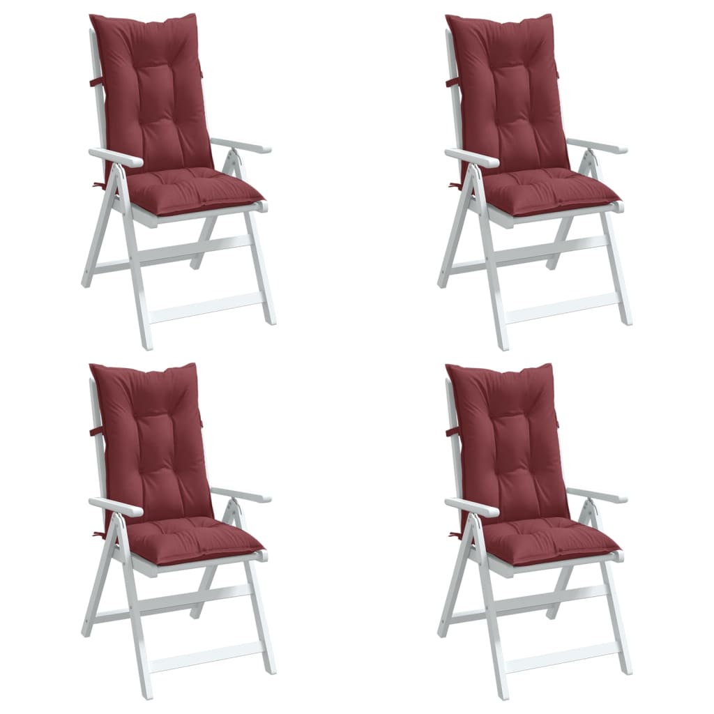 vidaXL Stoelkussens 2 st hoge rug 120x50x7 cm stof gemêleerd antraciet