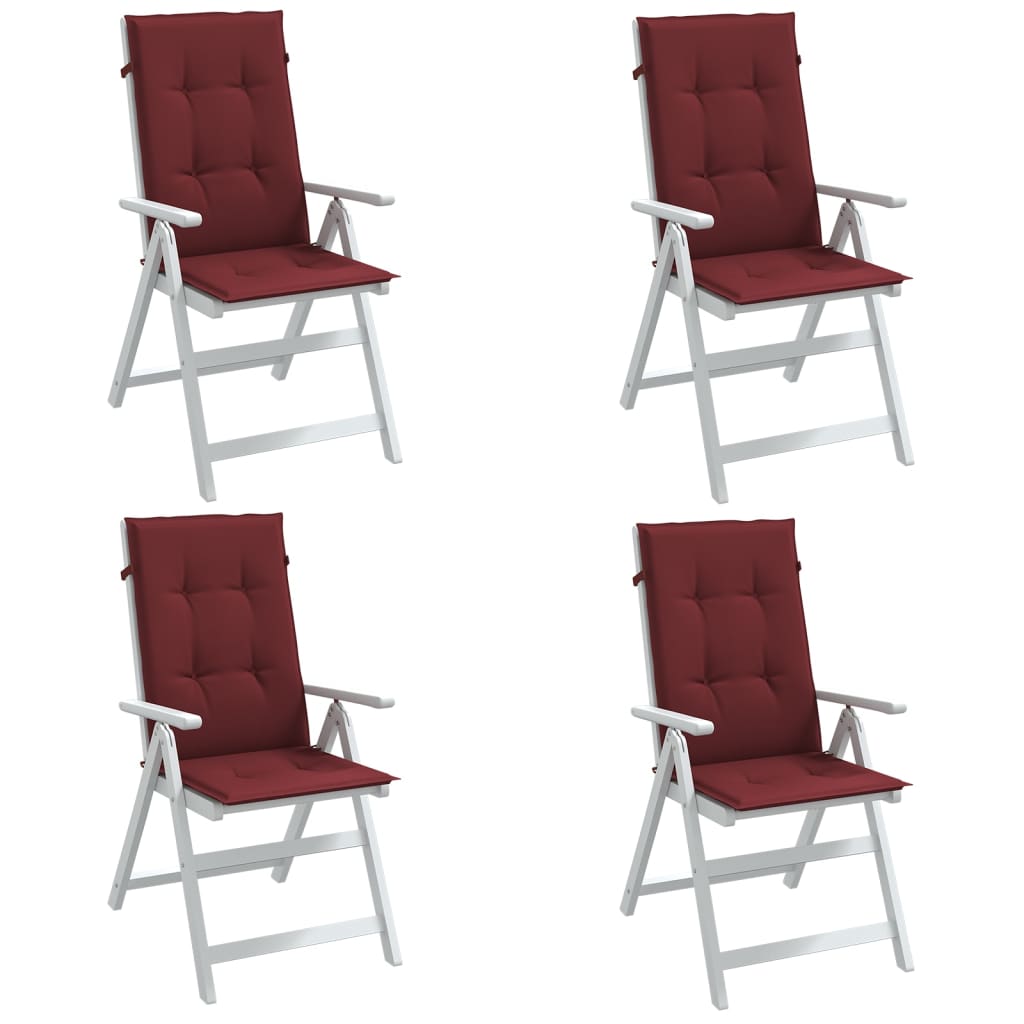 vidaXL Stoelkussens 2 st hoge rug 120x50x7 cm stof gemêleerd antraciet