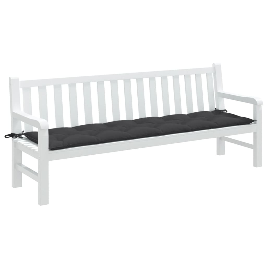vidaXL Tuinbankkussen 100x50x7 cm stof gemêleerd antracietkleurig