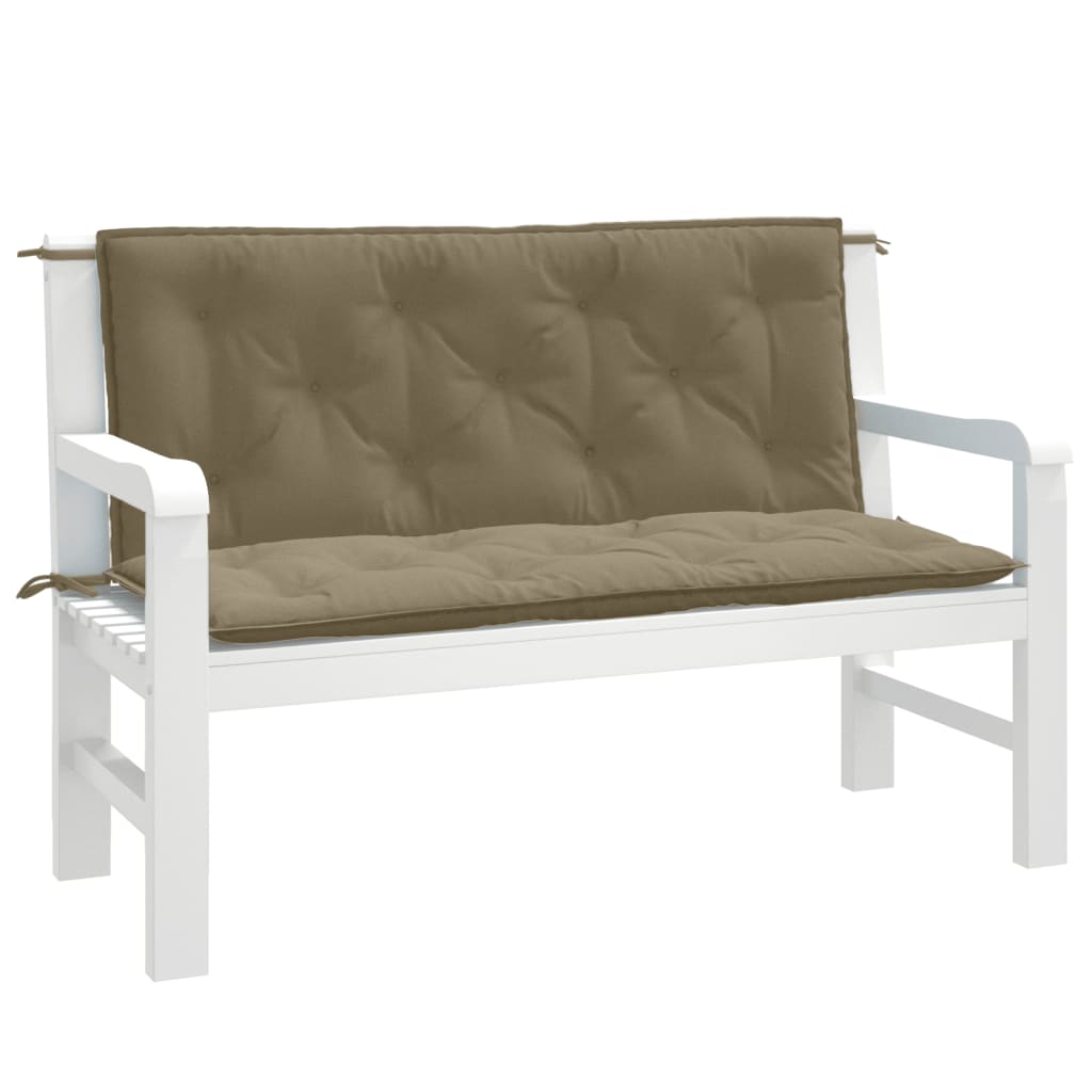 vidaXL Garden Bench Cushions 2 pcs 100x50x7 cm Fabric Speckled Anthracite