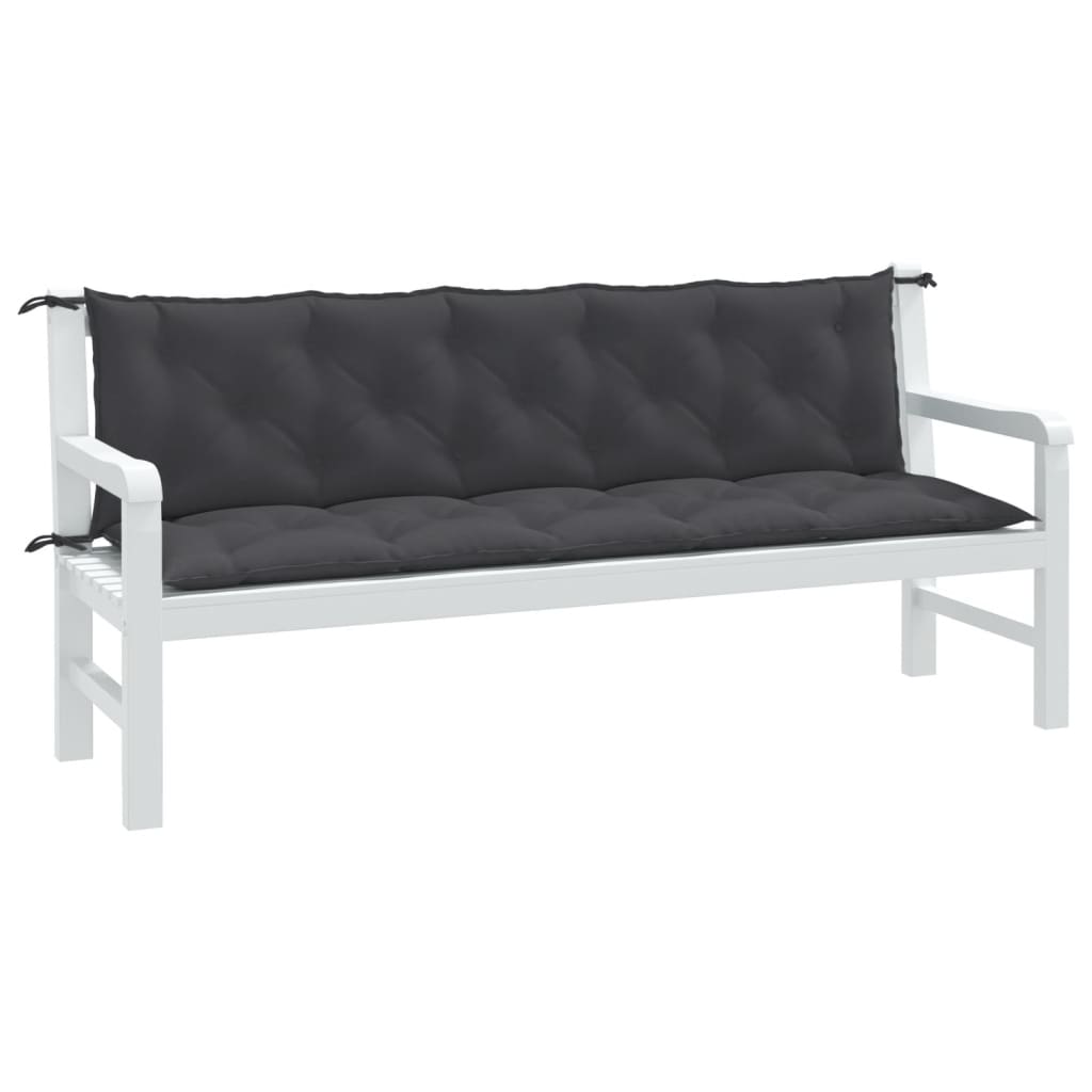 vidaXL Garden Bench Cushions 2 pcs 100x50x7 cm Fabric Speckled Anthracite