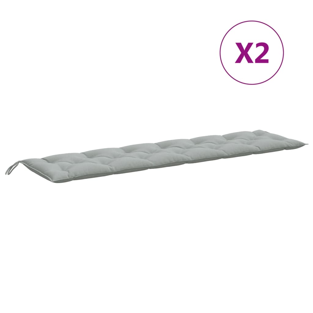 vidaXL Garden Bench Cushions 2 pcs 100x50x7 cm Fabric Speckled Anthracite
