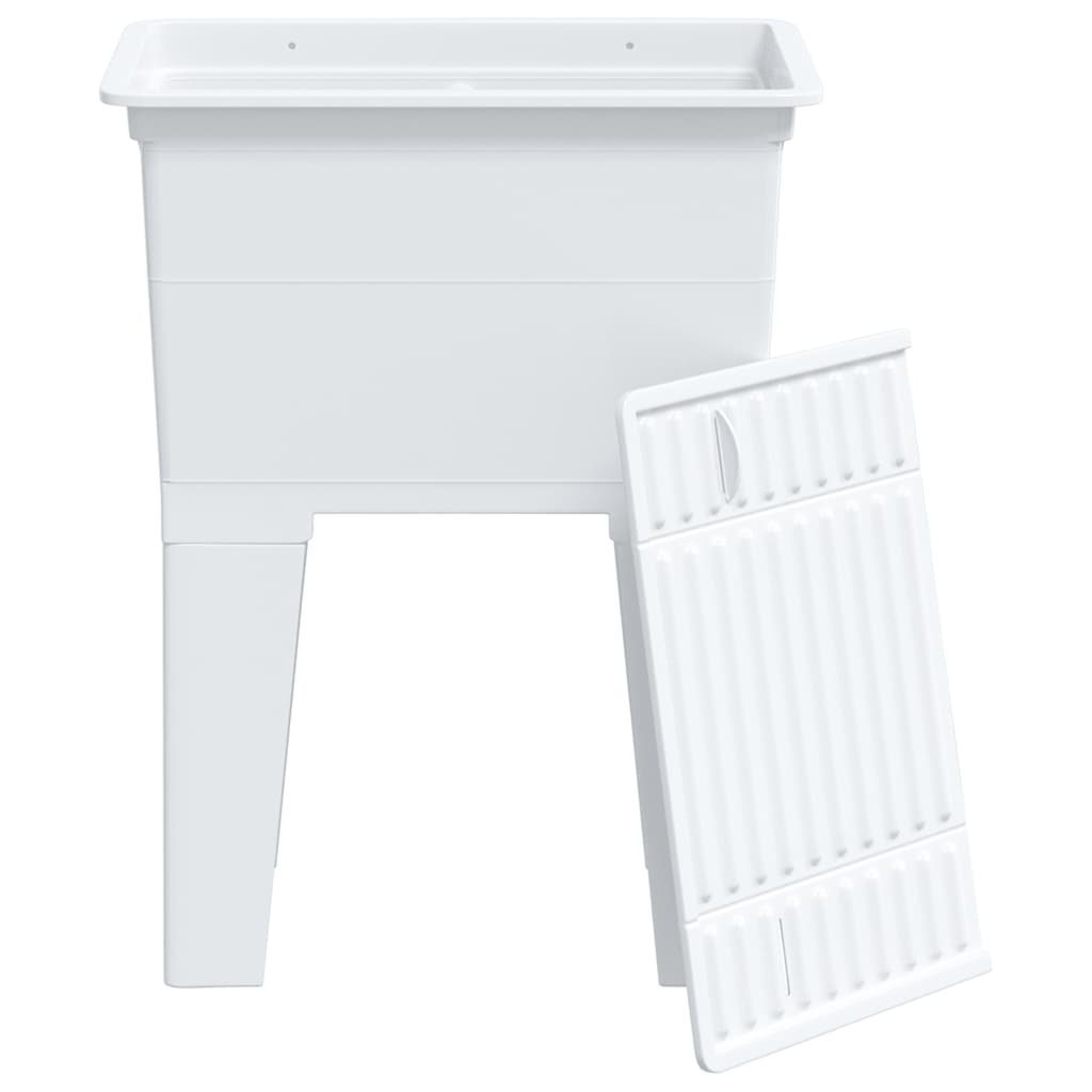vidaXL Waskuip 59x41x75 cm hars wit