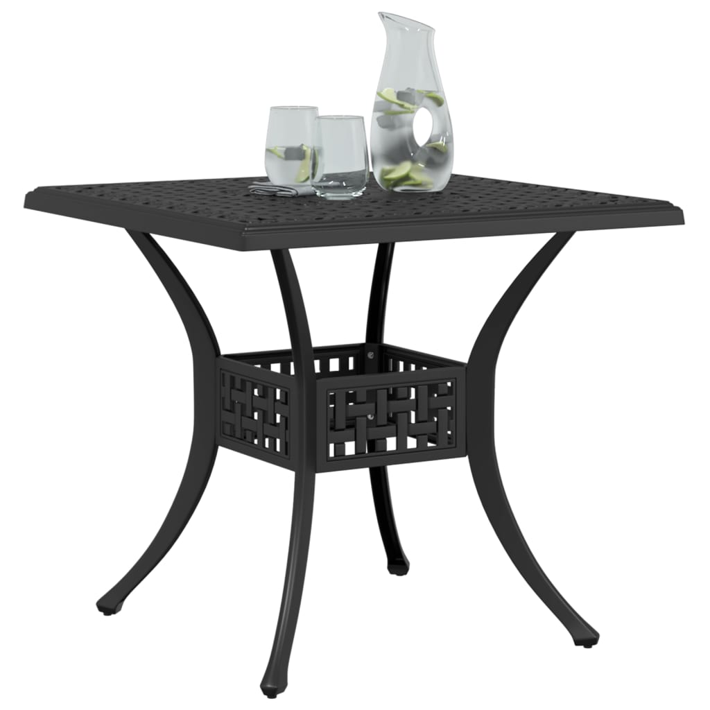 vidaXL Garden Table 80x80x75 cm Cast Aluminium Bronze-coloured