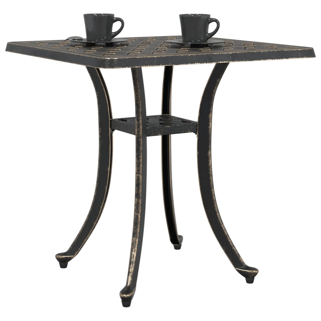 vidaXL Tuintafel 53x53x53 cm gietaluminium bronskleurig
