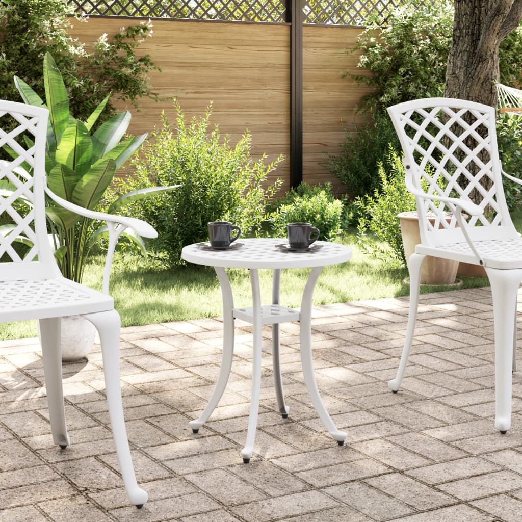 vidaXL Tuintafel Ø 48x53 cm gietaluminium bronskleurig