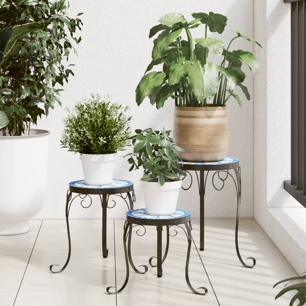 vidaXL Plantenstandaards 3 st keramiek terracottakleurig