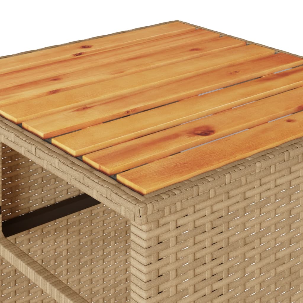 vidaXL 3-delige Bistroset met kussens poly rattan zwart