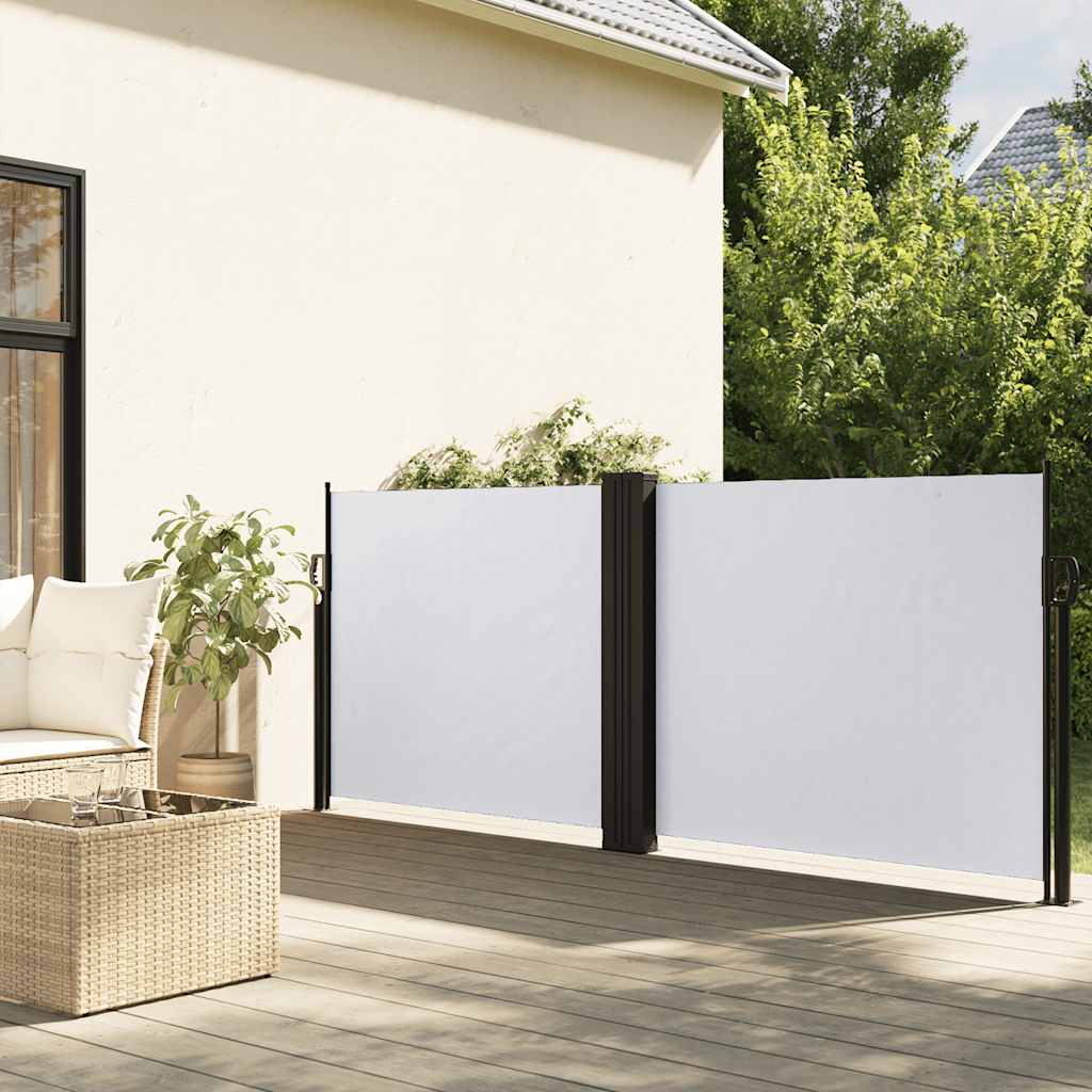 vidaXL Windscherm uittrekbaar 100x600 cm zwart