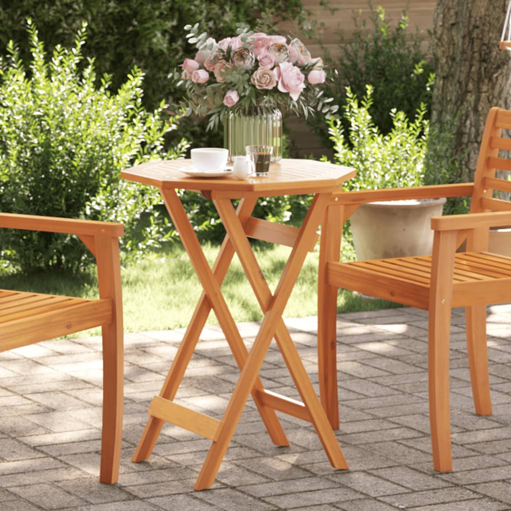 vidaXL Tuintafel inklapbaar Ø60x75 cm massief acaciahout