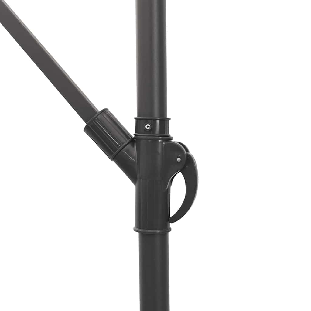 vidaXL Parasol met stalen paal 246x246x230 cm bruin