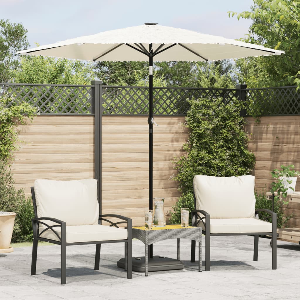 vidaXL Parasol met stalen paal 248x248x248 cm bruin