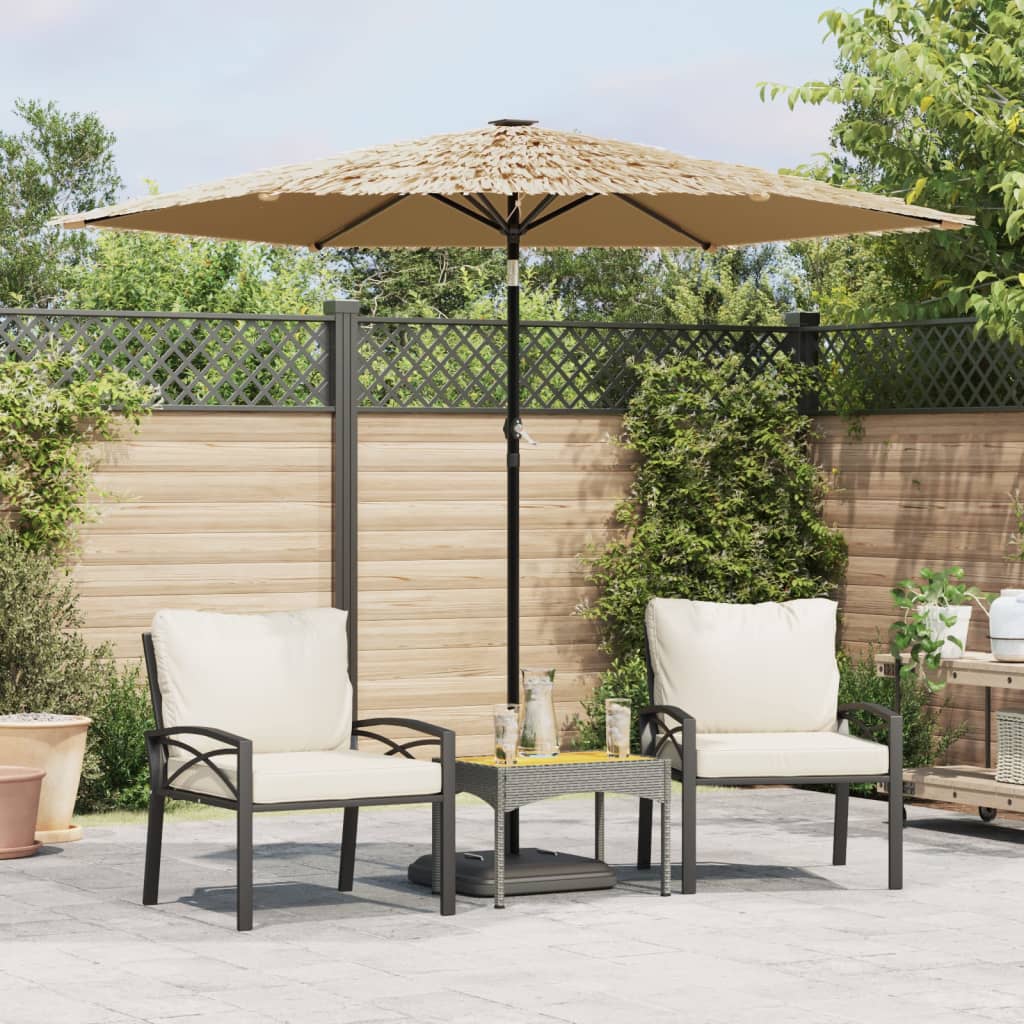 vidaXL Parasol met stalen paal 248x248x248 cm bruin