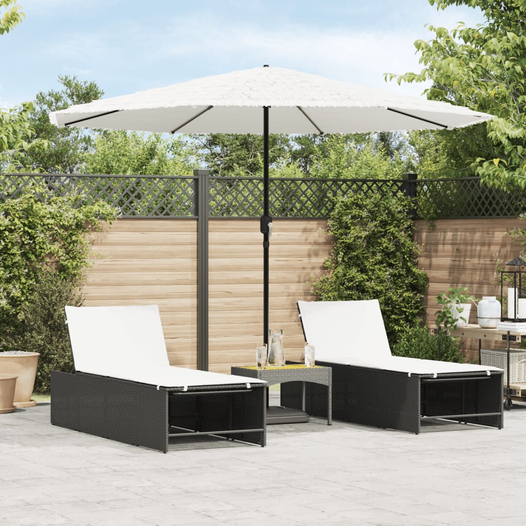 vidaXL Parasol met stalen paal 248x248x248 cm bruin