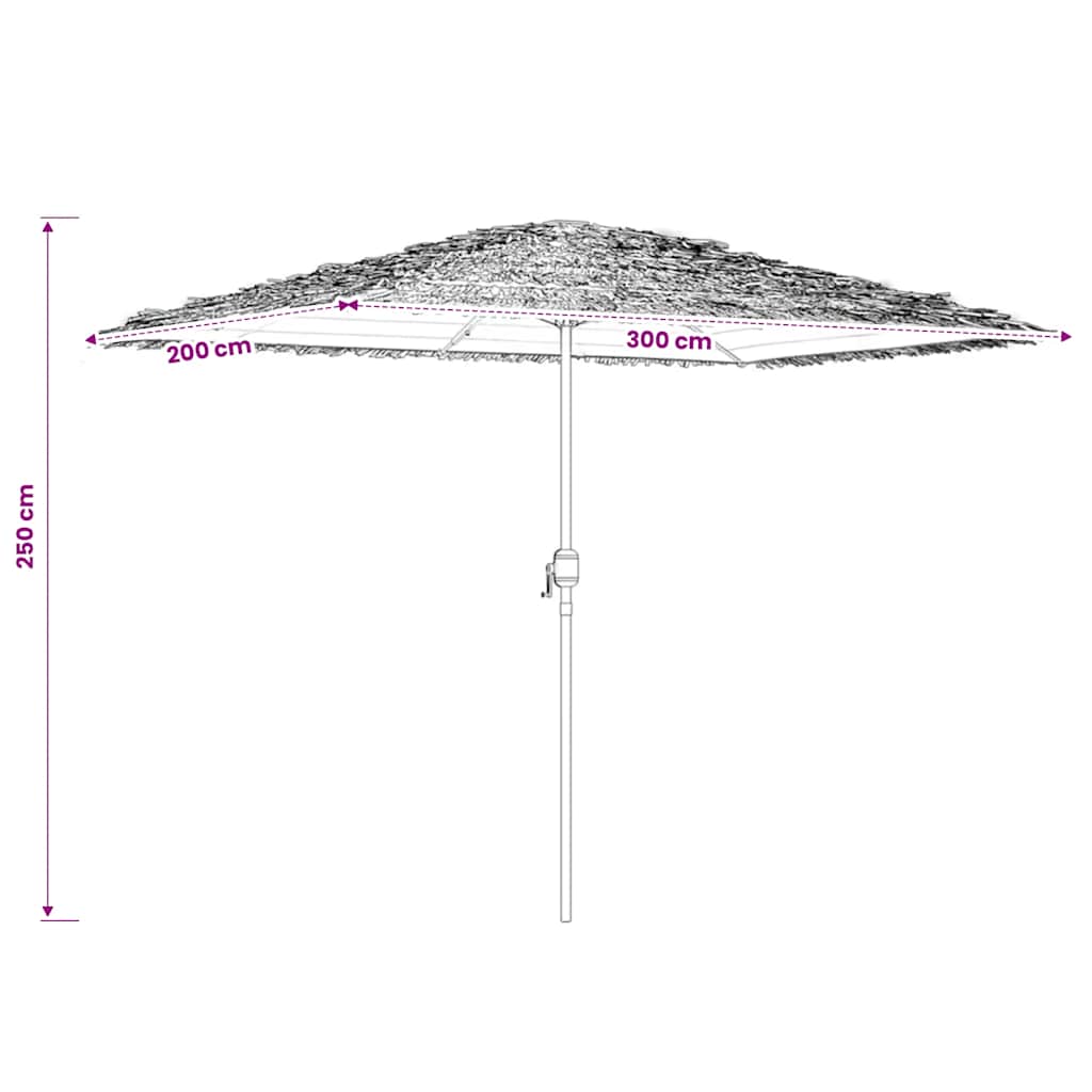 vidaXL Parasol met LED's en stalen paal 248x248x248 cm bruin