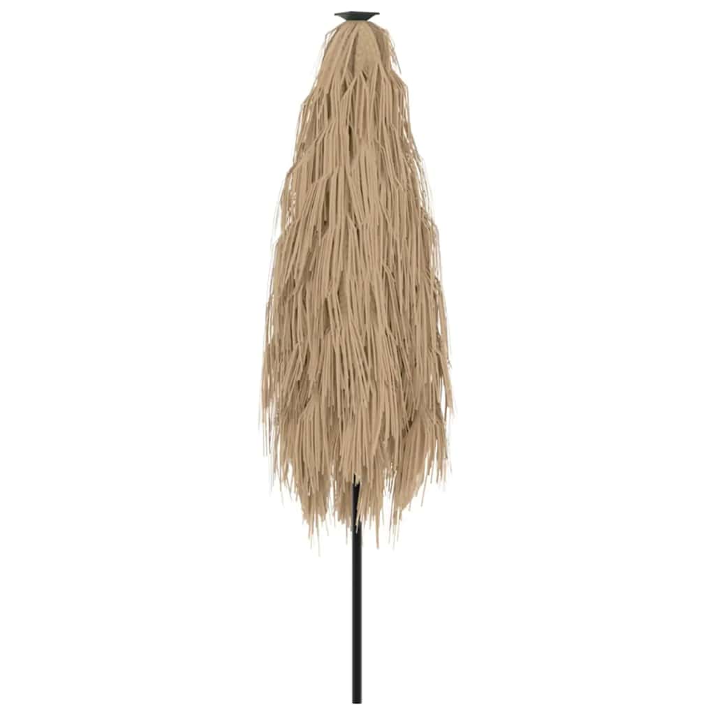 vidaXL Parasol met LED's en stalen paal 248x248x248 cm bruin