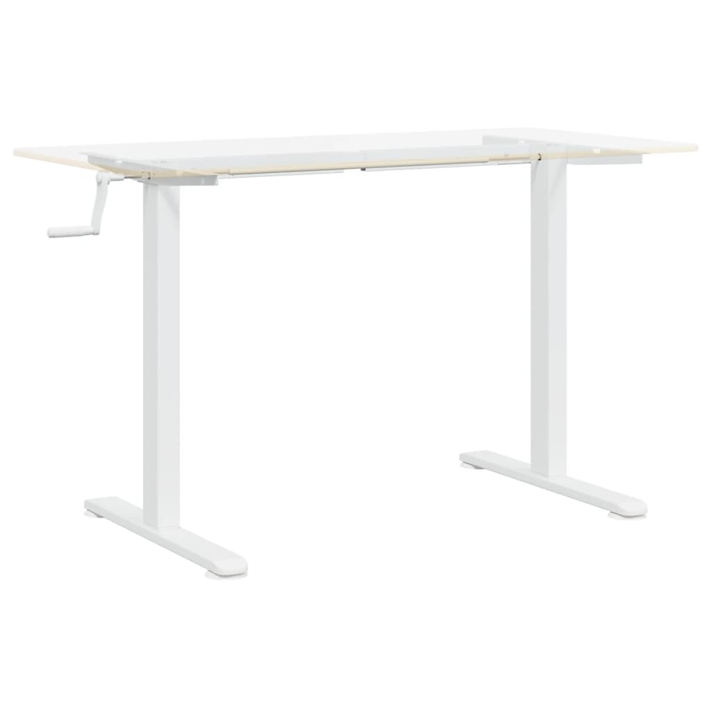 vidaXL Zit-sta bureauframe (94-135)x60x(70-114) cm staal wit