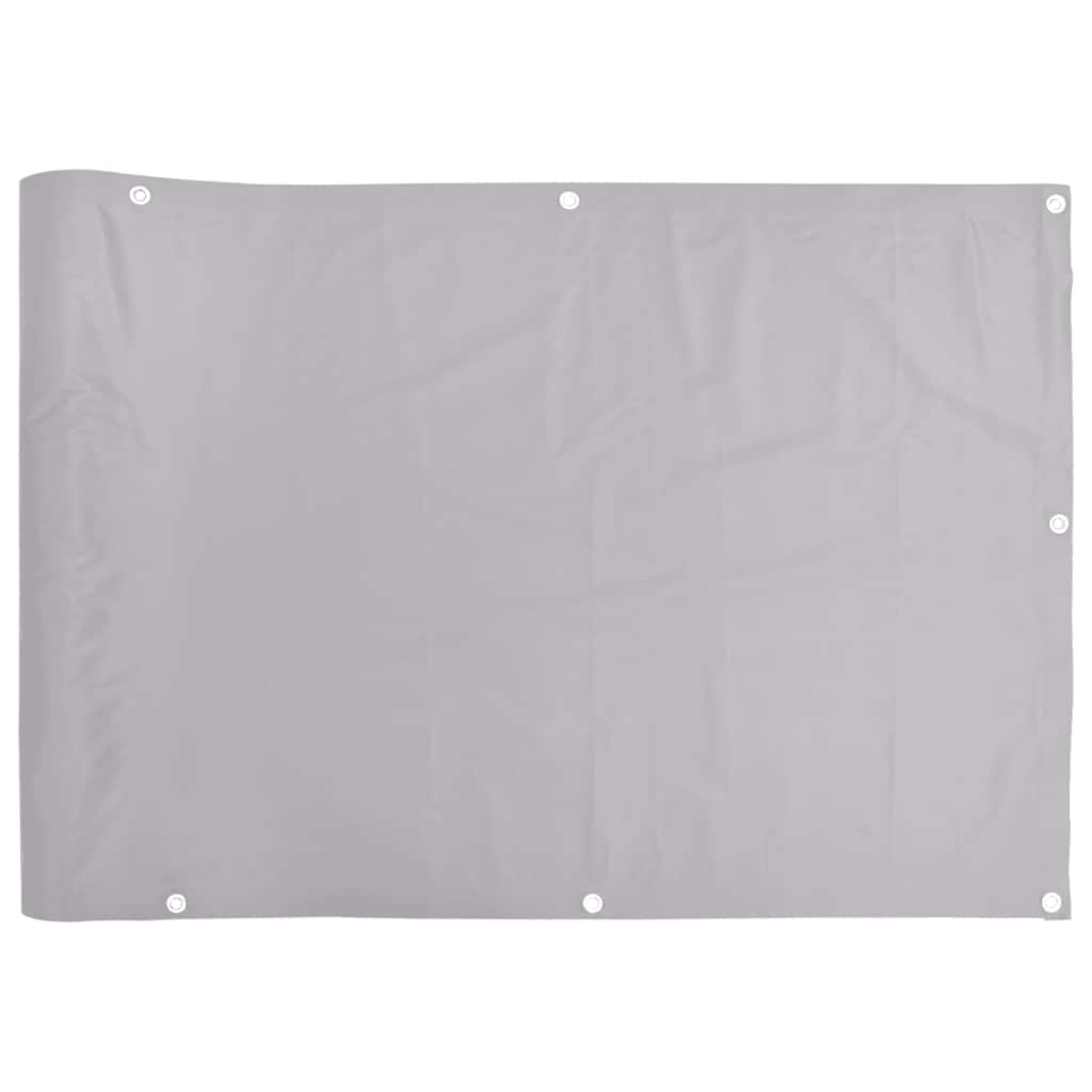 vidaXL Balkonscherm 300x75 cm PVC antracietkleurig