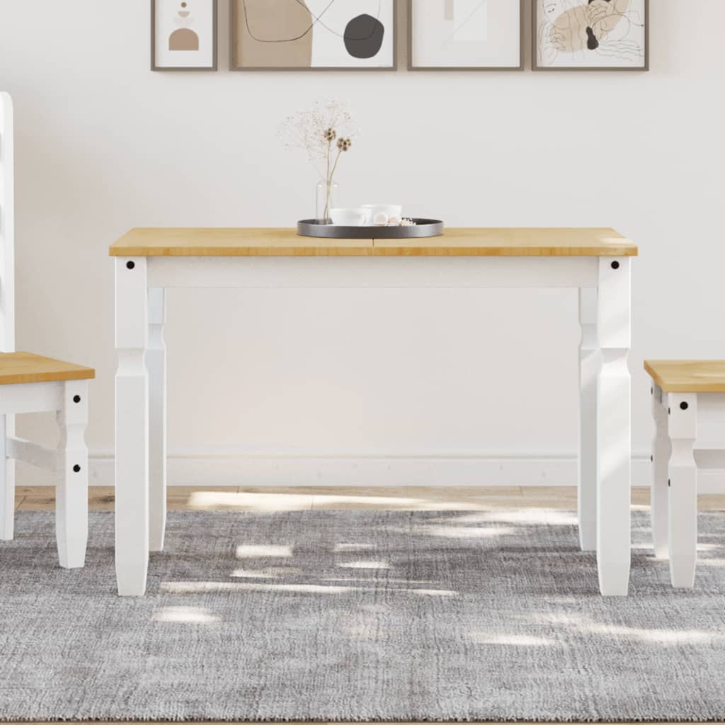 vidaXL Corona Dining Table 112x60x75 cm Solid Pine Wood