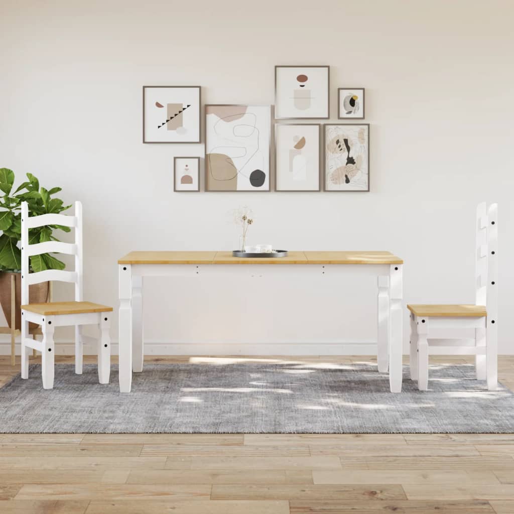 vidaXL Corona Dining Table 112x60x75 cm Solid Pine Wood