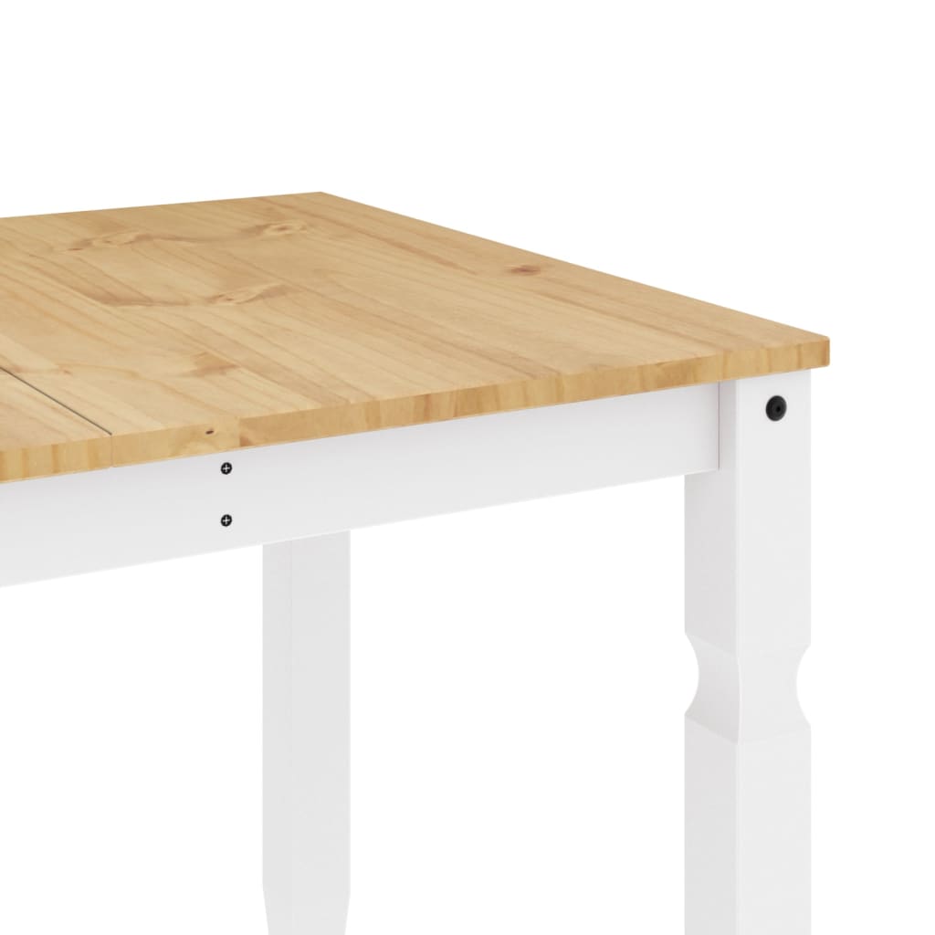 vidaXL Corona Dining Table 112x60x75 cm Solid Pine Wood