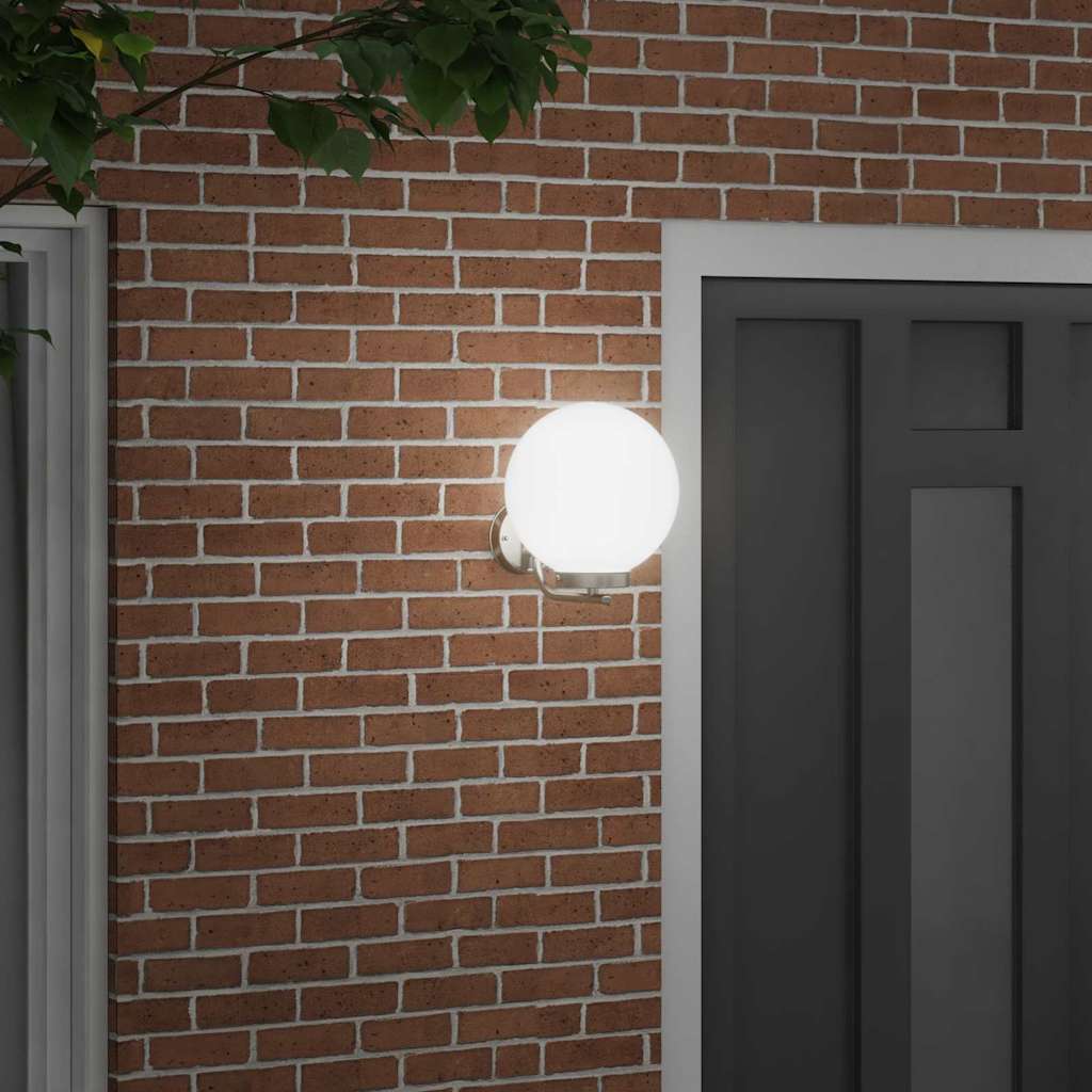 vidaXL Buitenwandlamp Zilver 29 x 25 x 33 cm RVS en plastic