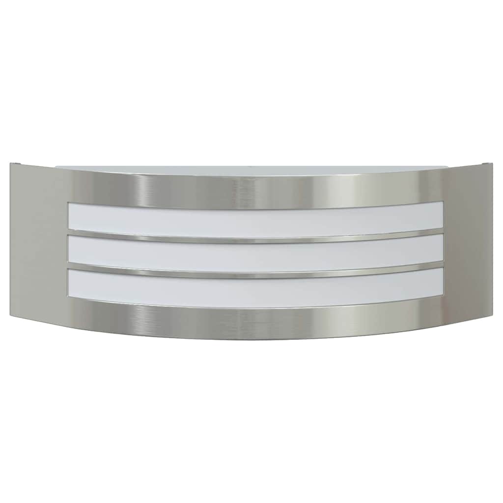 vidaXL Buitenwandlamp Zilver 32 x 10 x 10 cm RVS en plastic