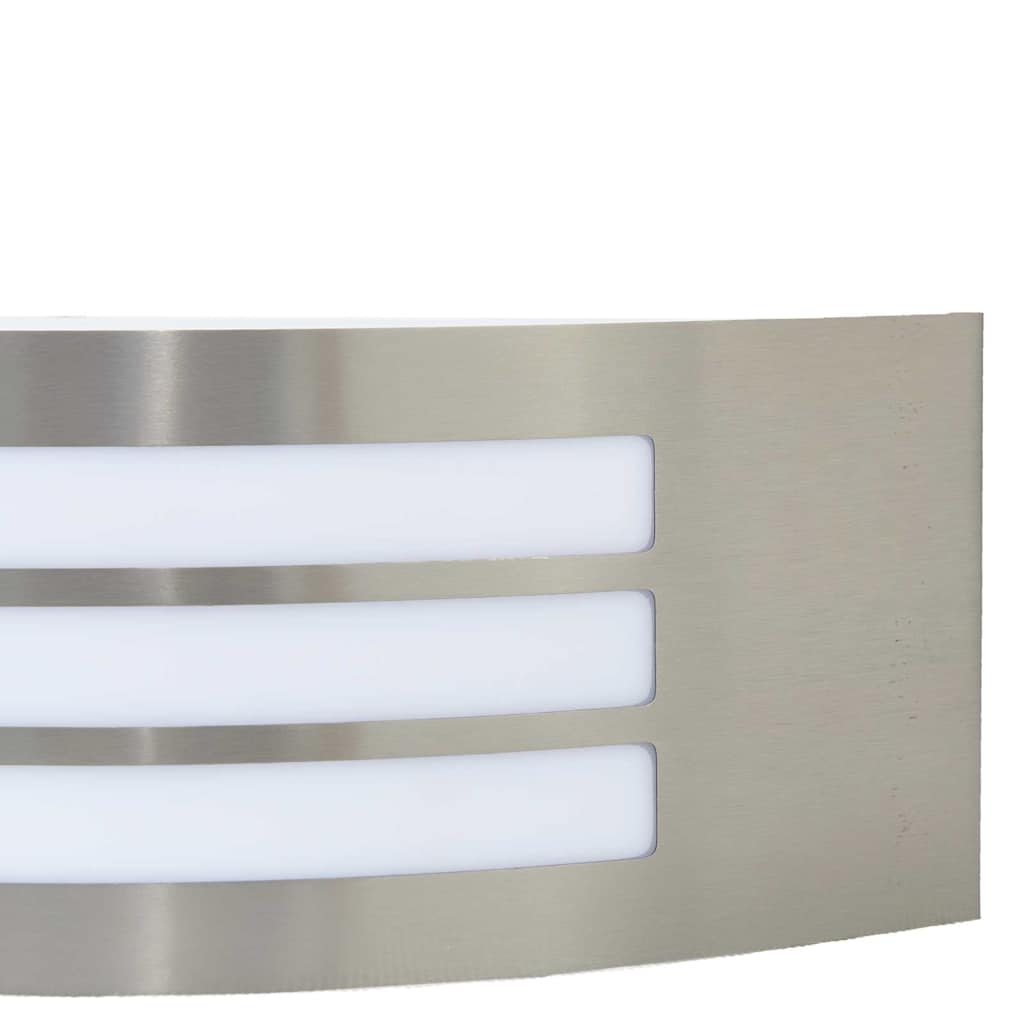 vidaXL Buitenwandlamp Zilver 32 x 10 x 10 cm RVS en plastic