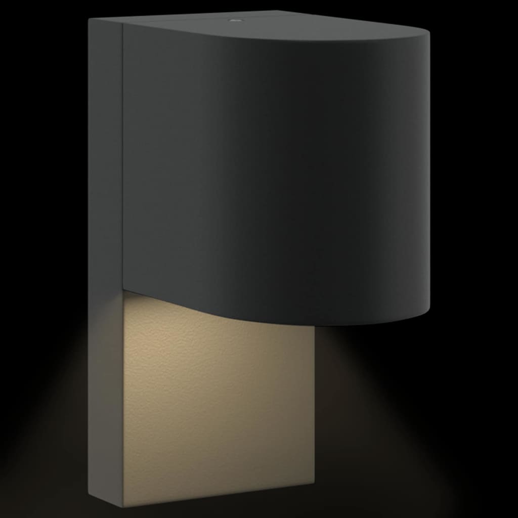 vidaXL Buitenwandlamp Zwart 12 x 7 x 15 cm Roestvrij staal