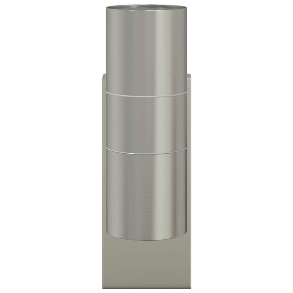 vidaXL Outdoor Wall Lamp Silver 7 x 10 x 22 cm Stainless Steel and Glass