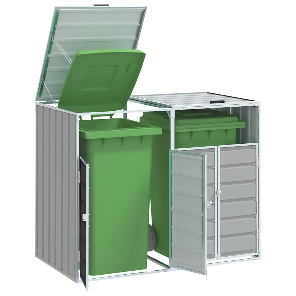 vidaXL Containerberging voor 1 container 72x81x115 cm staal groen