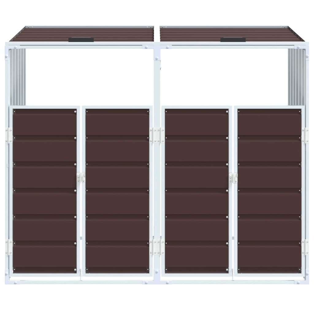 vidaXL Containerberging voor 1 container 72x81x115 cm staal groen