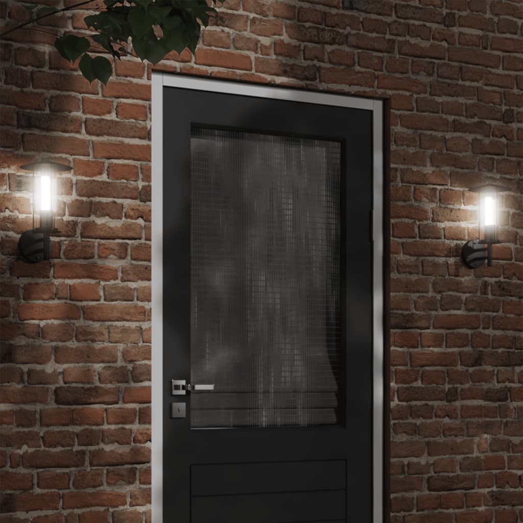 vidaXL Buitenwandlamp roestvrij staal zilverkleurig