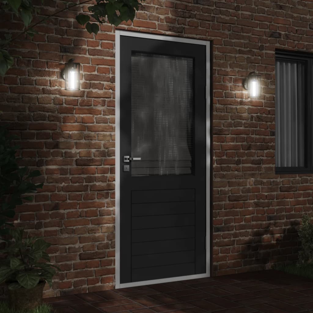 vidaXL Buitenwandlamp roestvrij staal zwart