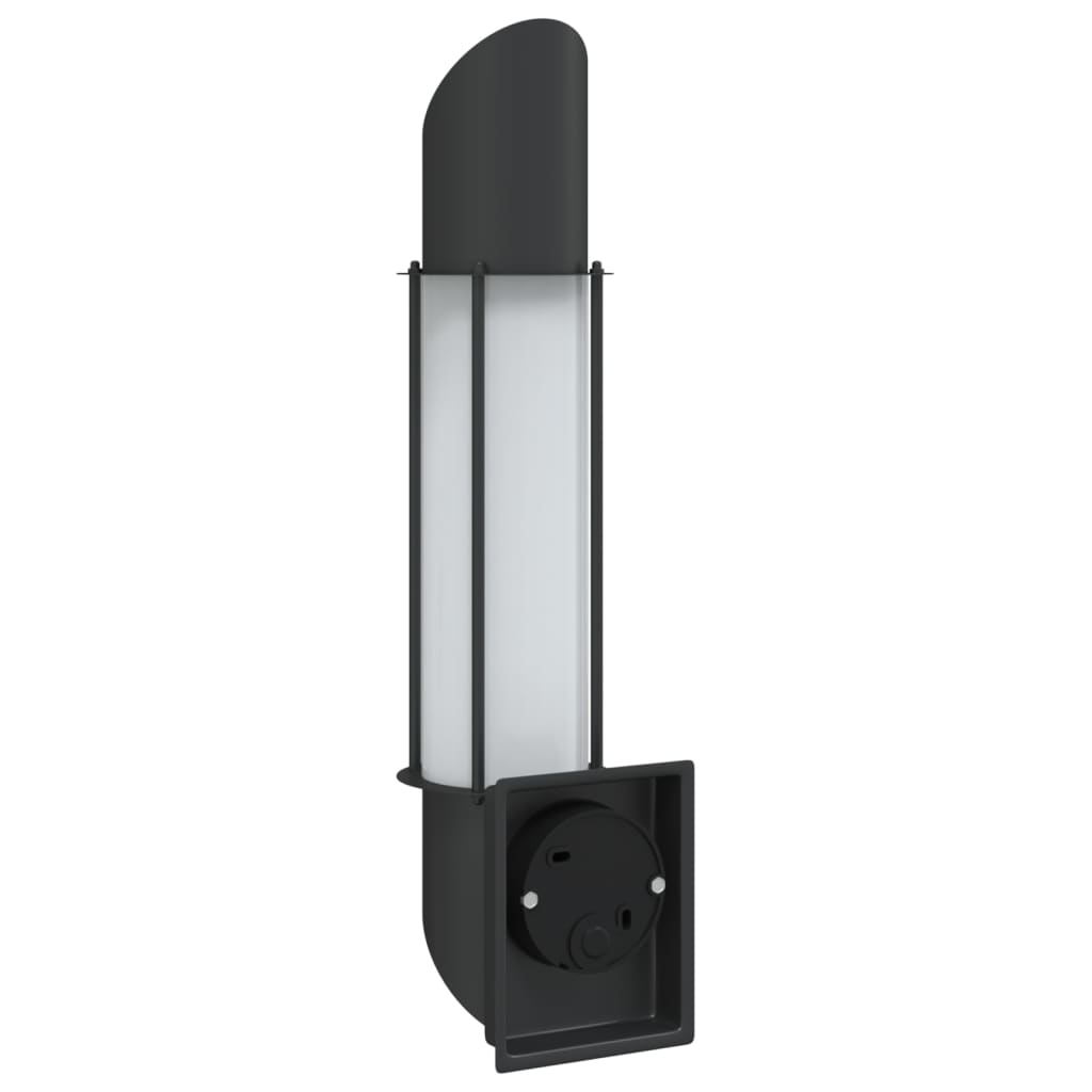 vidaXL Buitenwandlamp roestvrij staal zilverkleurig