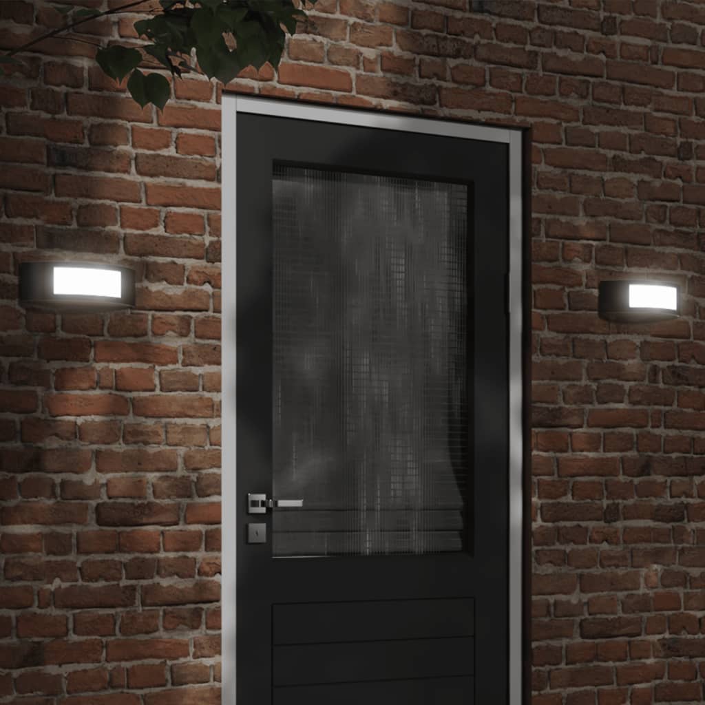 vidaXL Outdoor Wall Lamps 2 pcs Stainless Steel Silver-colored